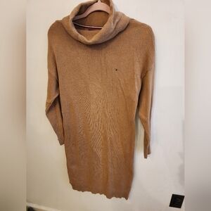 Tommy Hilfiger Camel Cowl Neck Sweater Dress